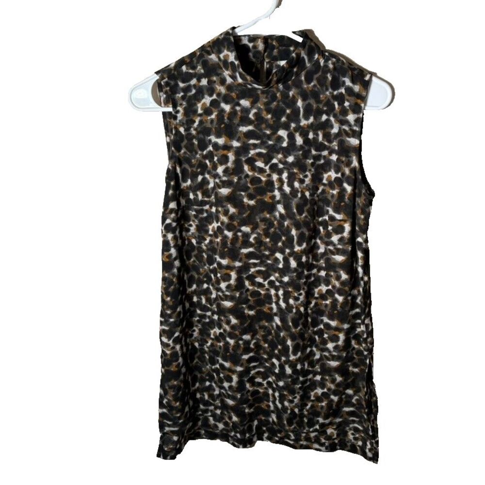 Prologue Tank Top Women's XS Mock Neck Sleeveless Printed Lightweight Shirt